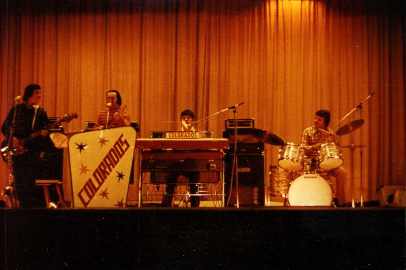 Die Colorados 1974/1975. V.l.n.R.: Alois Frommer, Günter Effinger, Martin Karsten, Otmar Schiem